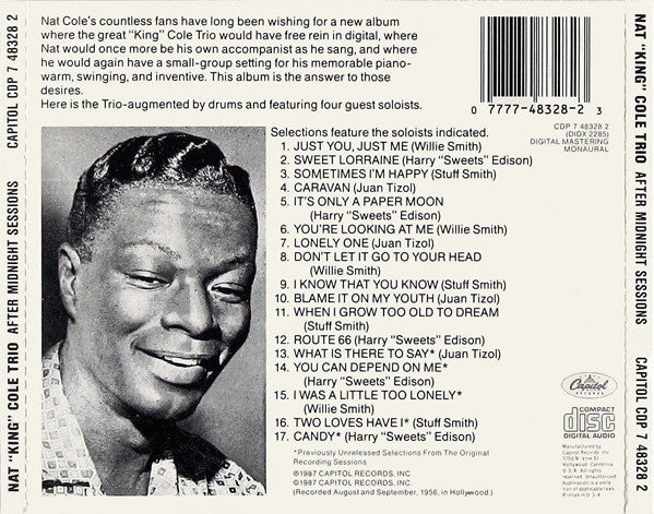 The Nat King Cole Trio : The Complete After Midnight Sessions (CD, Album, Mono, RM, EMI)