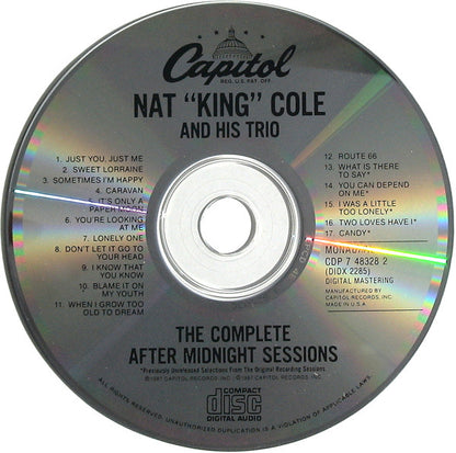 The Nat King Cole Trio : The Complete After Midnight Sessions (CD, Album, Mono, RM, EMI)