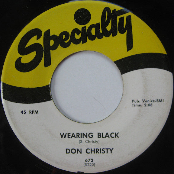 Don Christy : One Little Answer  (7")