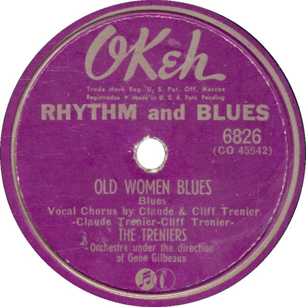 The Treniers : Old Women Blues / Hey, Little Girl (Shellac, 10")