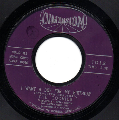 The Cookies : Will Power / I Want A Boy For My Birthday (7", Styrene, Bes)