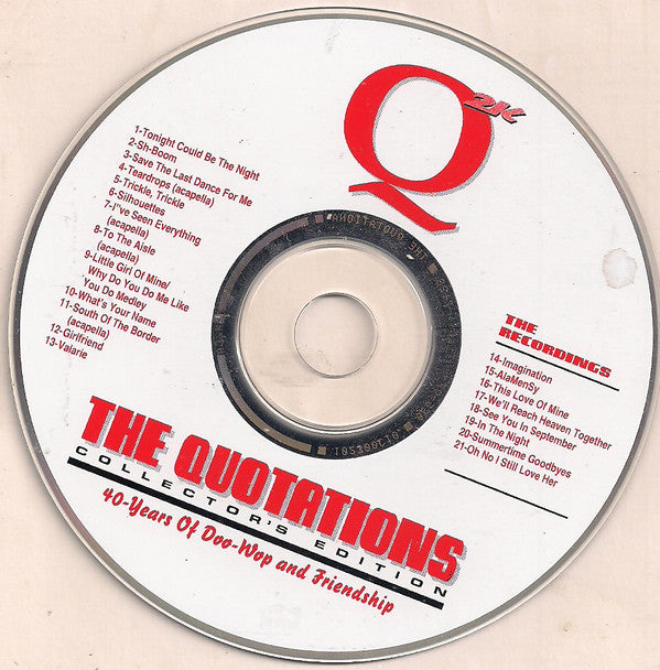 The Quotations : 40 Years Of Doo Wop Friendship (CD, Comp)