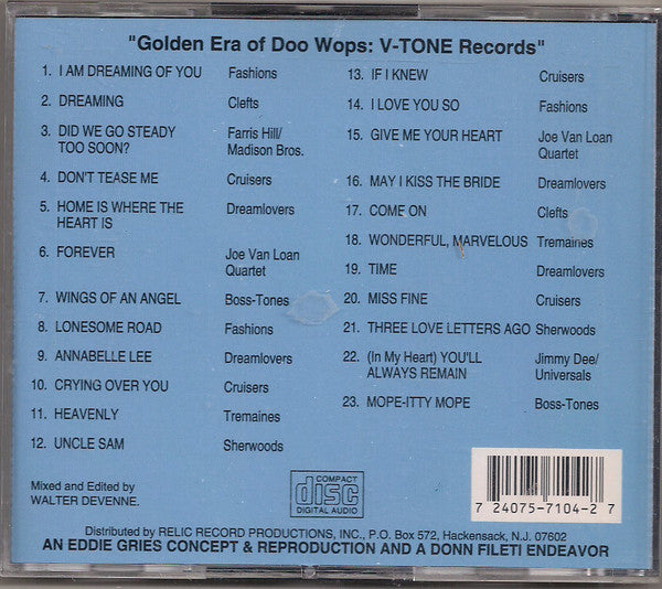 Various : The Golden Era Of Doowops: The Groups Of V-Tone Records (CD, Comp)