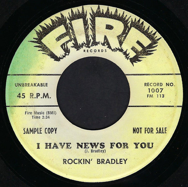 Rockin' Bradley : Lookout (7", Single, Promo)