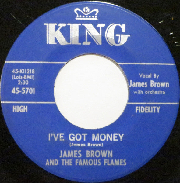 James Brown & The Famous Flames : Three Hearts In A Tangle / I've Got Money (7")