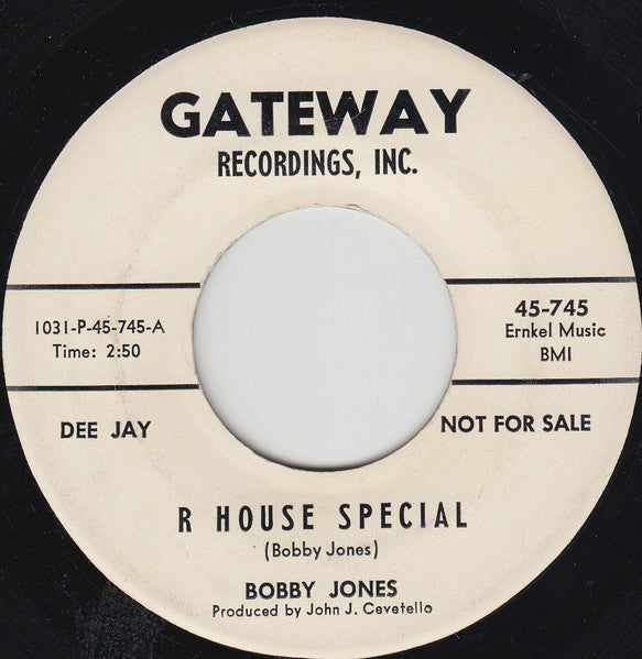 Bobby Jones (20) : R House Special (7", Promo)