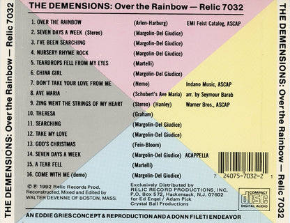 The Demensions : Over The Rainbow (CD, Comp)