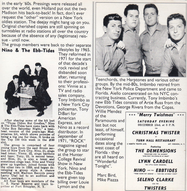 Nino & The Ebb Tides : Those Oldies But Goodies Anthology 1957-1965 (CD, Comp)