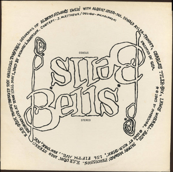 Albert Ayler : Bells (LP, S/Sided, Album, RE)