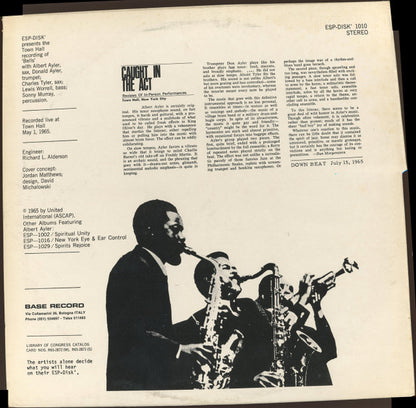 Albert Ayler : Bells (LP, S/Sided, Album, RE)
