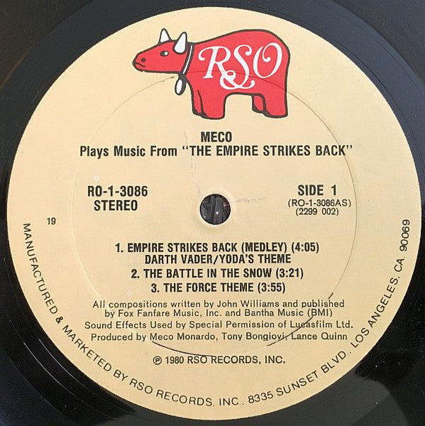 Meco Monardo : Plays Music From 'The Empire Strikes Back' (10")
