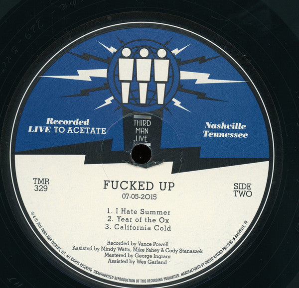 Fucked Up : Live At Third Man Records (LP, Album)