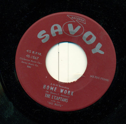 L' Cap-Tans With The Go Boys : Home Work / Say Yes (7")