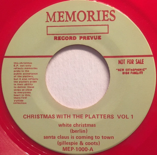 The Platters : Christmas With The Platters, Volume 1 (7", EP, Unofficial, Red)
