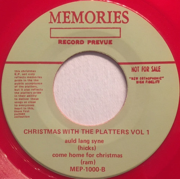 The Platters : Christmas With The Platters, Volume 1 (7", EP, Unofficial, Red)