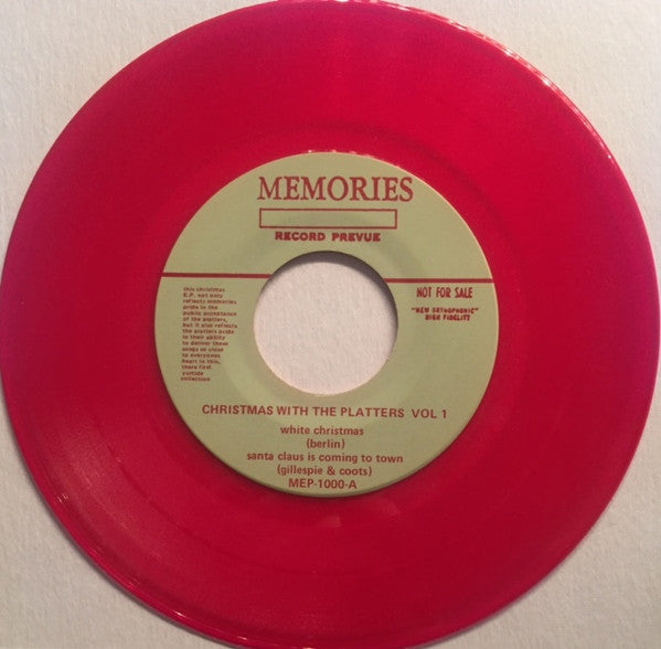 The Platters : Christmas With The Platters, Volume 1 (7", EP, Unofficial, Red)