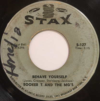 Booker T & The MG's : Green Onions / Behave Yourself (7", Single)