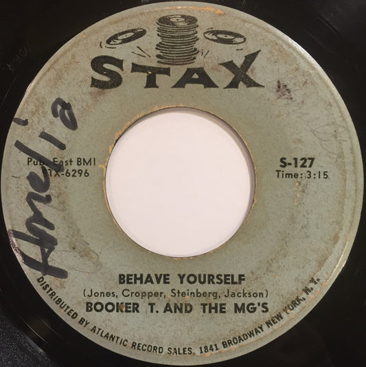 Booker T & The MG's : Green Onions / Behave Yourself (7", Single)