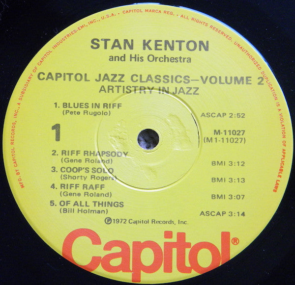 Stan Kenton And His Orchestra : Artistry In Jazz (LP, Album, Mono, Win)