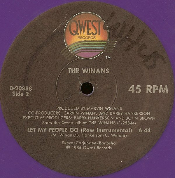 The Winans : Let My People Go (12", Maxi, Pur)
