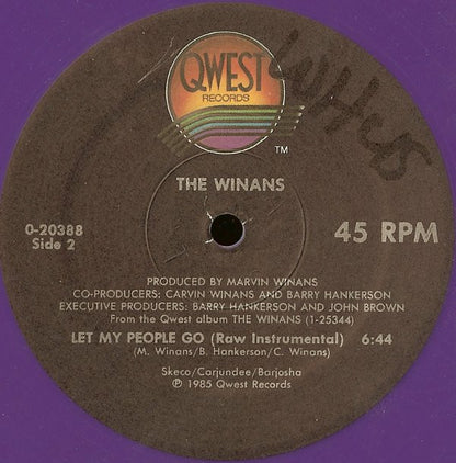 The Winans : Let My People Go (12", Maxi, Pur)
