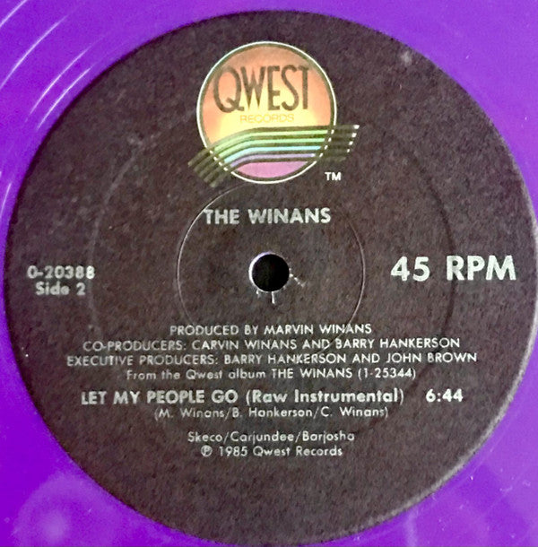 The Winans : Let My People Go (12", Maxi, Pur)