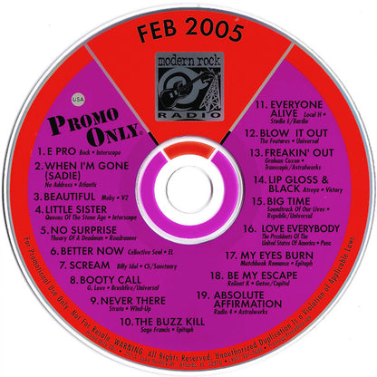 Various : Promo Only Modern Rock Radio: February 2005 (CD, Comp, Promo)