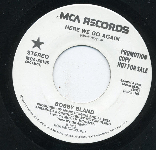 Bobby Bland : Here We Go Again (7", Single, Promo)