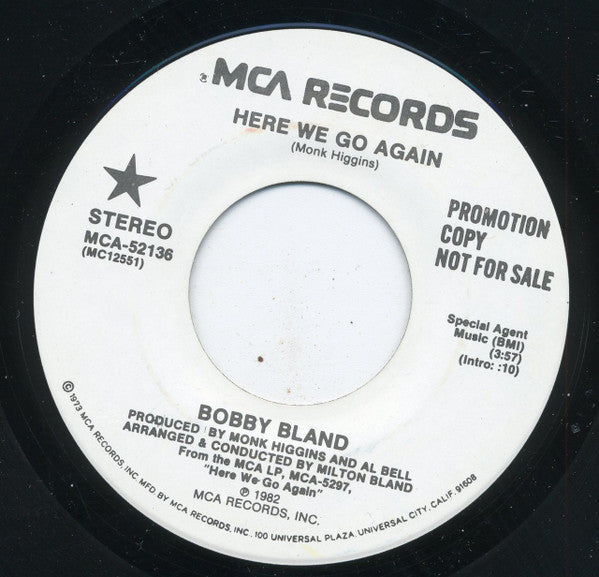 Bobby Bland : Here We Go Again (7", Single, Promo)