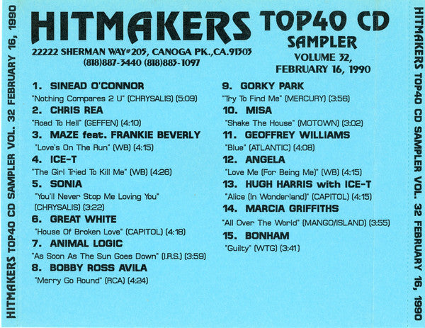 Various : Hitmakers Top40 CD Sampler Volume 32 (CD, Comp, Promo, Smplr)
