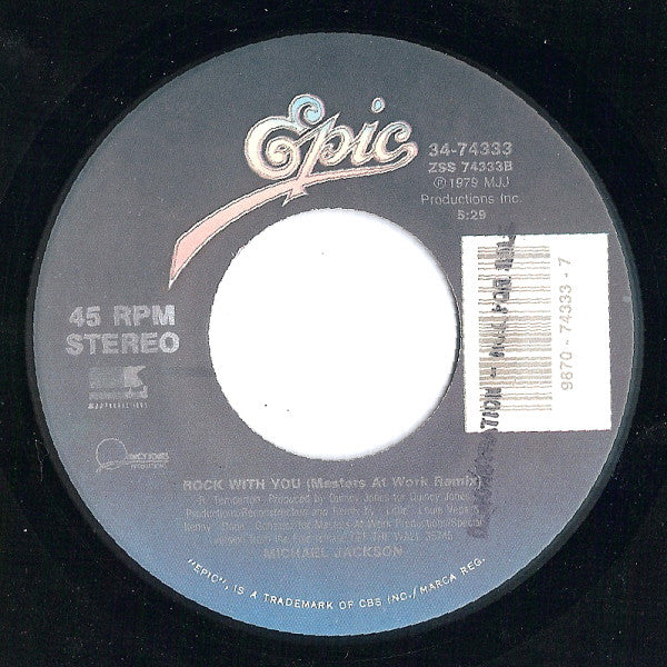 Michael Jackson : Jam (7")