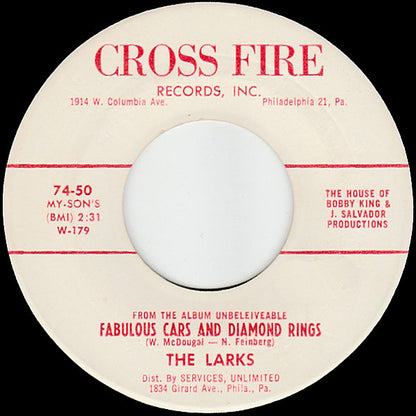 The Larks (5) : Fabulous Cars And Diamond Rings / Life Is Sweeter Now (7")
