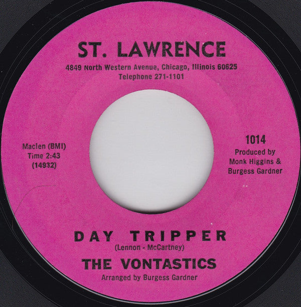 The Vontastics : Day Tripper / My Baby (7", Styrene, Mon)