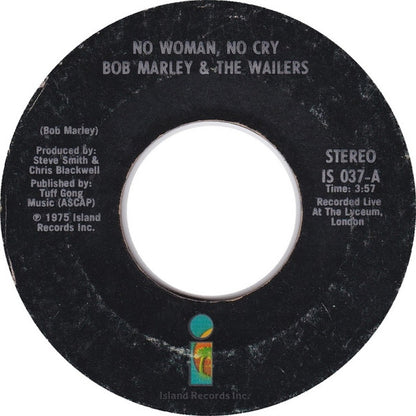 Bob Marley & The Wailers : No Woman, No Cry (7", Single, Styrene, Bla)