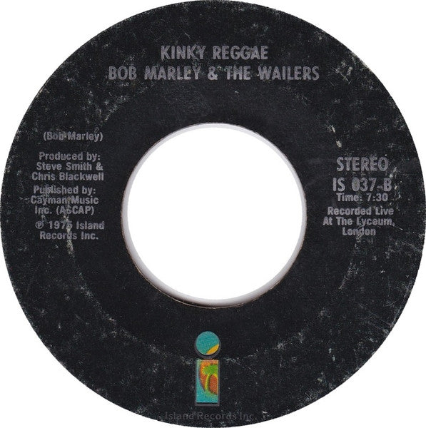 Bob Marley & The Wailers : No Woman, No Cry (7", Single, Styrene, Bla)