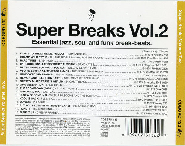 Various : Super Breaks. Essential Jazz, Soul And Funk Break-Beats. Volume Two (CD, Comp)