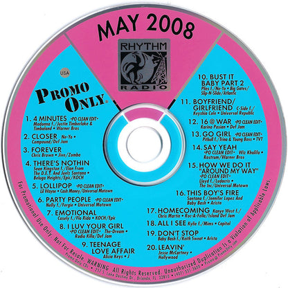 Various : Promo Only Rhythm Radio: May 2008 (CD, Comp, Promo)