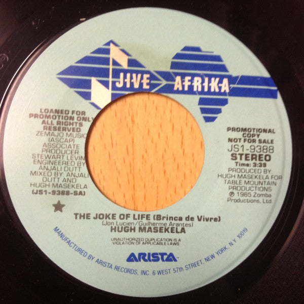 Hugh Masekela : The Joke Of Life (Brinca De Vivre) (7", Promo)