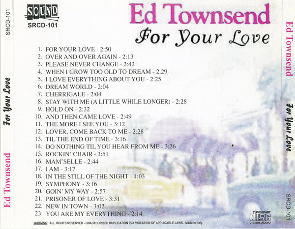 Ed Townsend : For Your Love (CDr, Comp)
