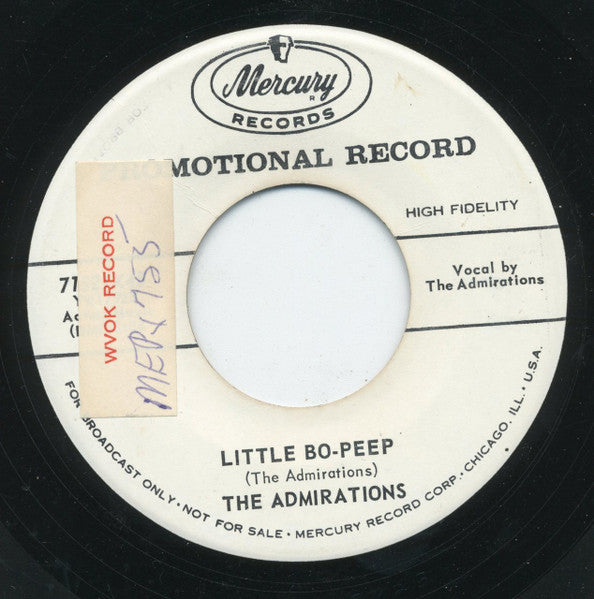 The Admirations (6) : Little Bo-Peep / The Bells Of Rosa Rita (7", Promo)