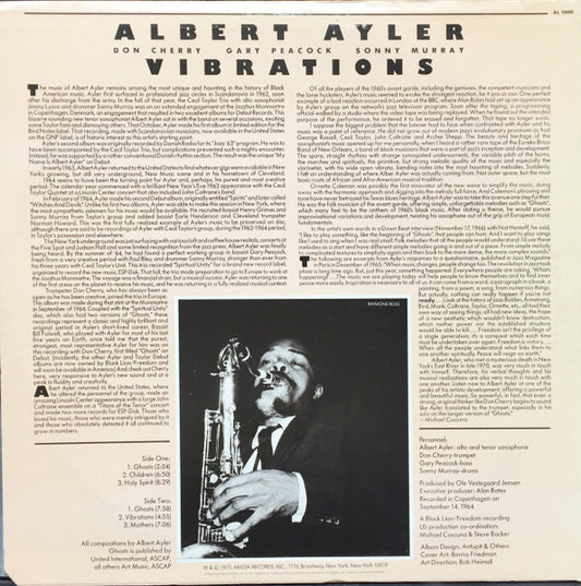 Albert Ayler : Vibrations (LP, Album, RE, Ter)