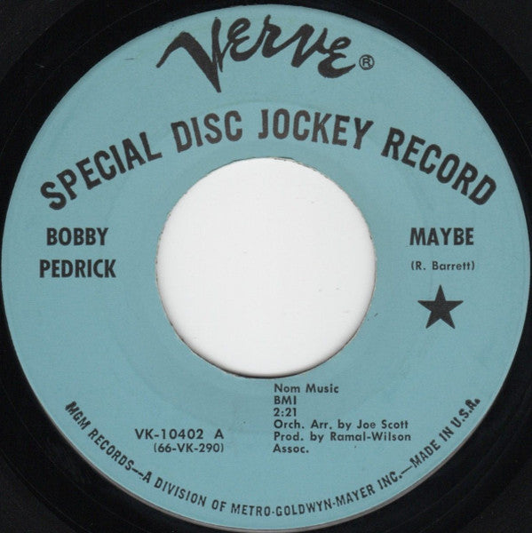 Bobby Pedrick : Maybe / Karine (7", Promo)