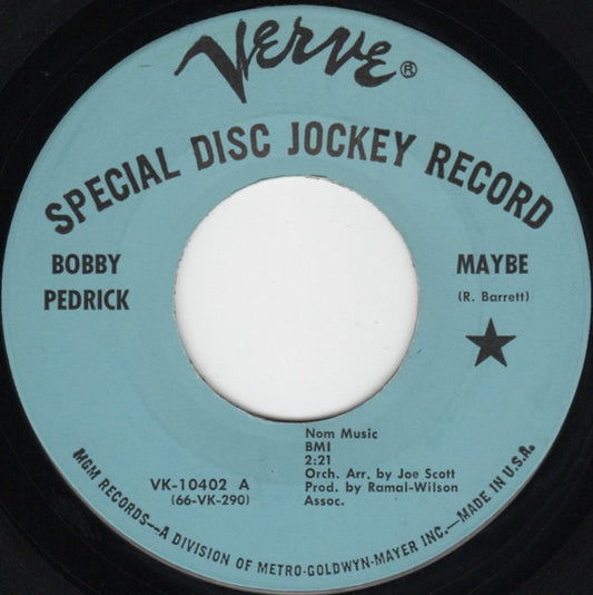 Bobby Pedrick : Maybe / Karine (7", Promo)