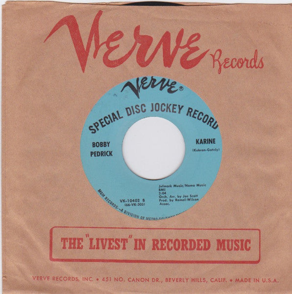 Bobby Pedrick : Maybe / Karine (7", Promo)