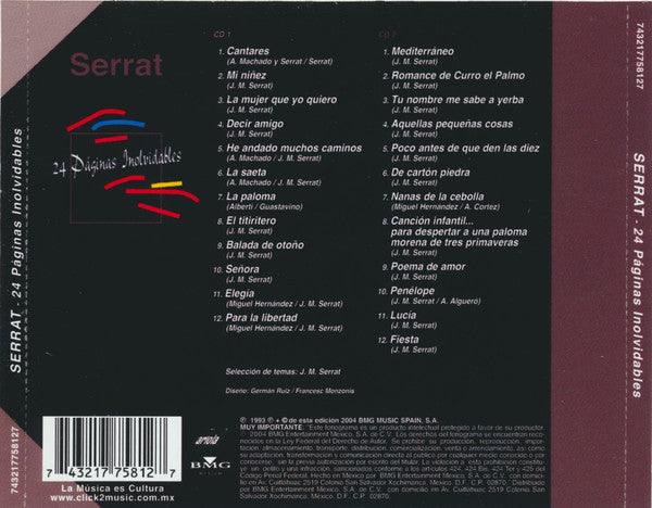 Joan Manuel Serrat : 24 Páginas Inolvidables (2xCD, Comp, RE)