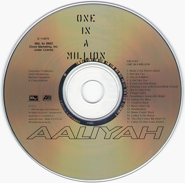 Aaliyah : One In A Million (CD, Album, Club)
