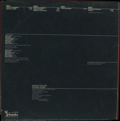 Albert Ayler : The Village Concerts (2xLP, Album, RE)