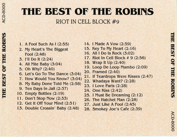 The Robins : The Best Of The Robins (CD, Comp)