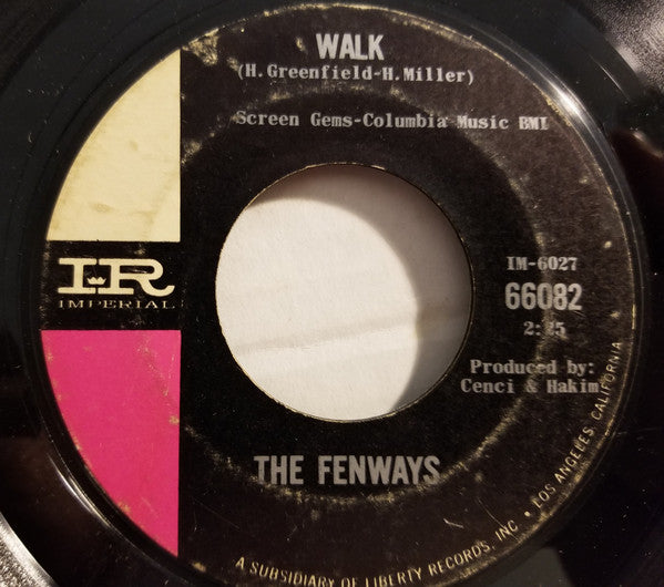 The Fenways : Walk / Whip and Jerk (7", Single, Styrene)