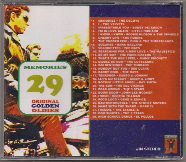 Various : Memories 29 Original Golden Oldies (CD, Comp)